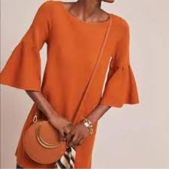 Moth Dresses & Skirts - Anthropologie Moth Chester Bell Sleeve Sweater Tunic Dress -S